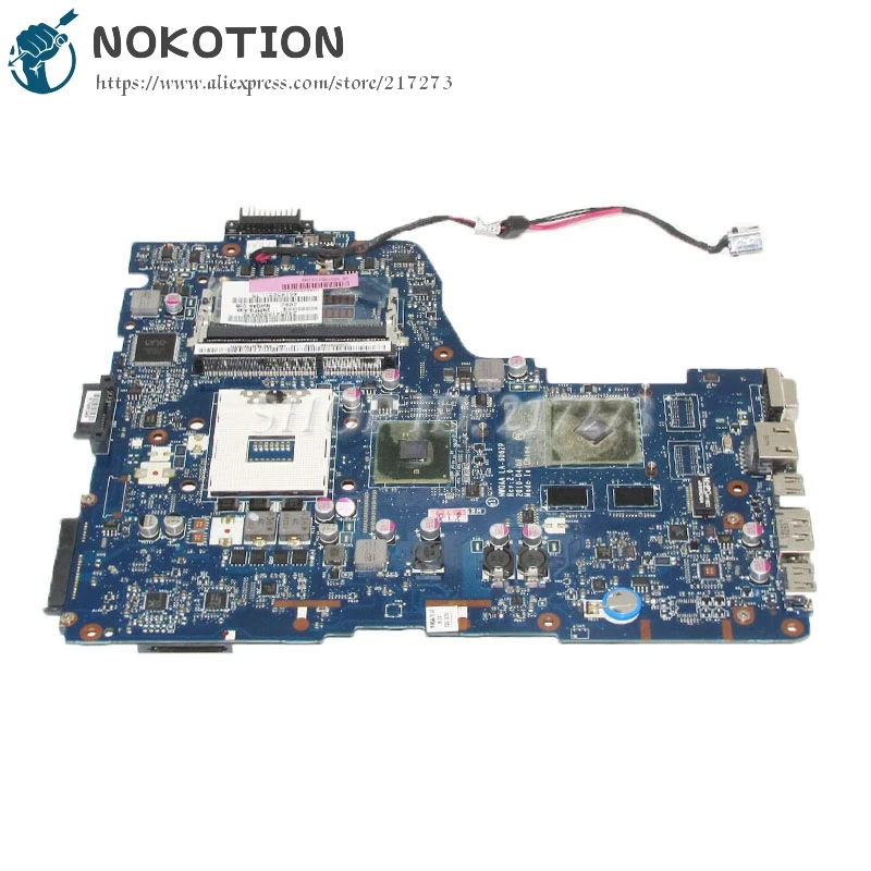 NOKOTION для Toshiba Satellite A660 A665 Материнская плата ноутбука NWQAA LA-6062P K000109850 HM55 GT310M видеокарта DDR3