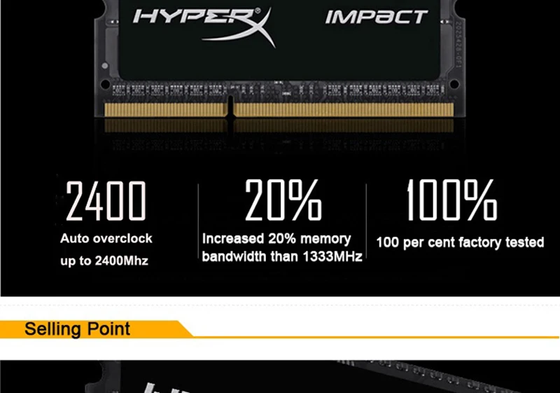 Kingston HyperX ноутбук памяти 4 Гб 2400 МГц DDR4 ram один модуль DDR4-2400 CL14 260-Pin