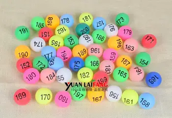

No.1-200 game ball Lottery ball with number tennis colorful digital balls