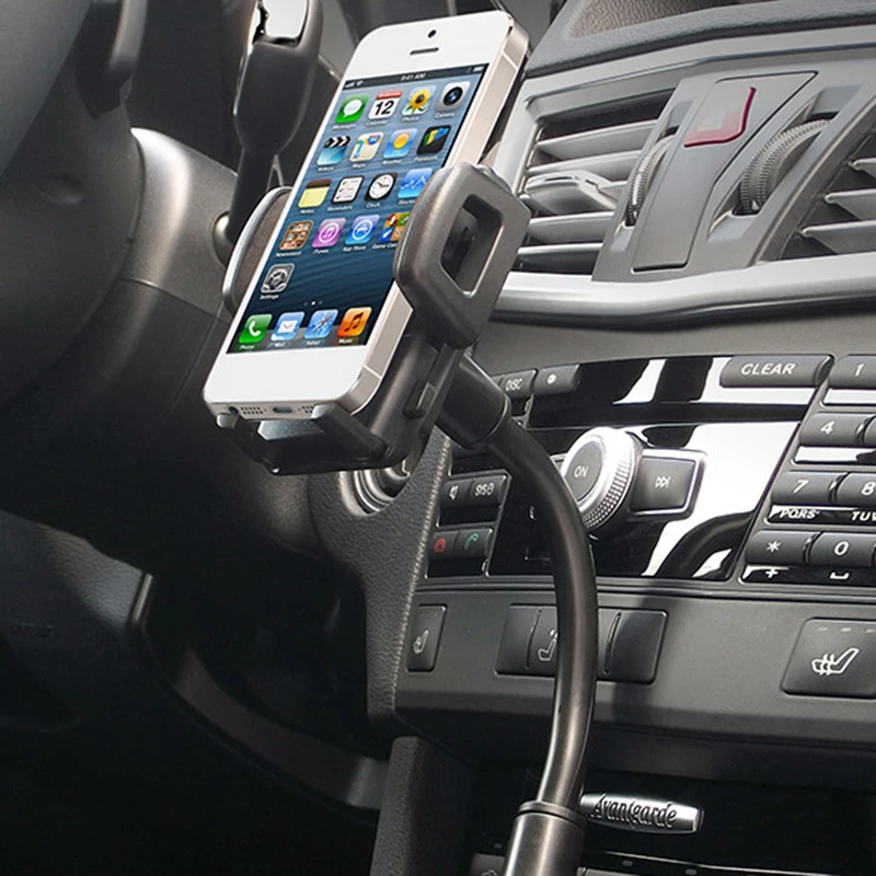 

1pcs Car-styling Rotating Adjustable USB Car Cigarette Lighter Mount Holder Charger for 1.7 inch to 3.5 inch width Mobile Phone