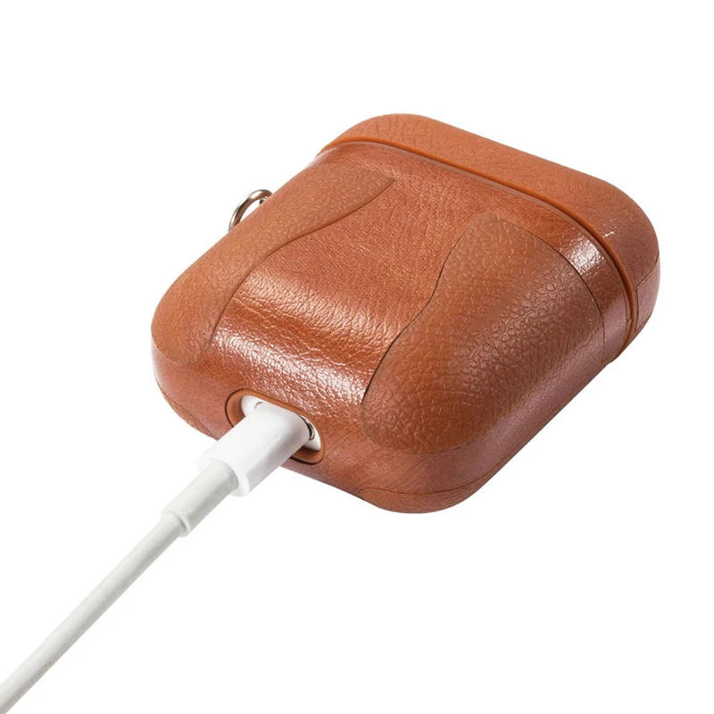 Чехол для Airpods защитная сумка хранения Apple Air Pods чехол чехлы кожа ТПУ с крючком Aipods