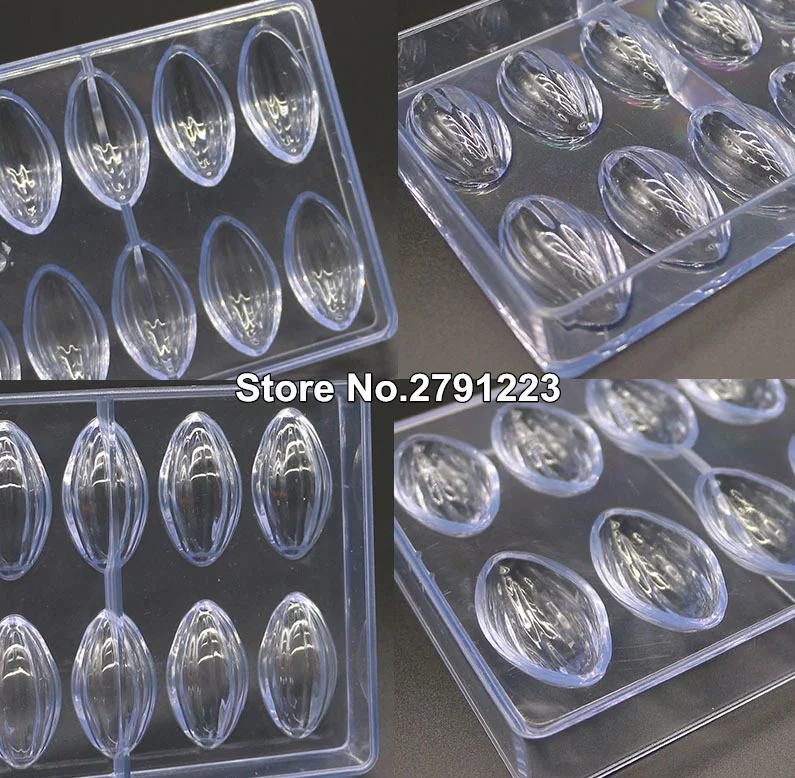 로터스 초콜릿 금형 올리브 모양의 폴리 카보 네이트 초콜릿 금형 3d 캔디 금형 베이킹 금형 도구 크리스마스 파티 3d 식품 금형