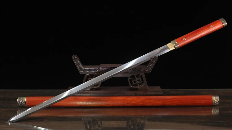 Brief Tang Sword Manganese steel T10 steel checkered iron Advanced arts and crafts Beautifully furnished furnishings feng shui