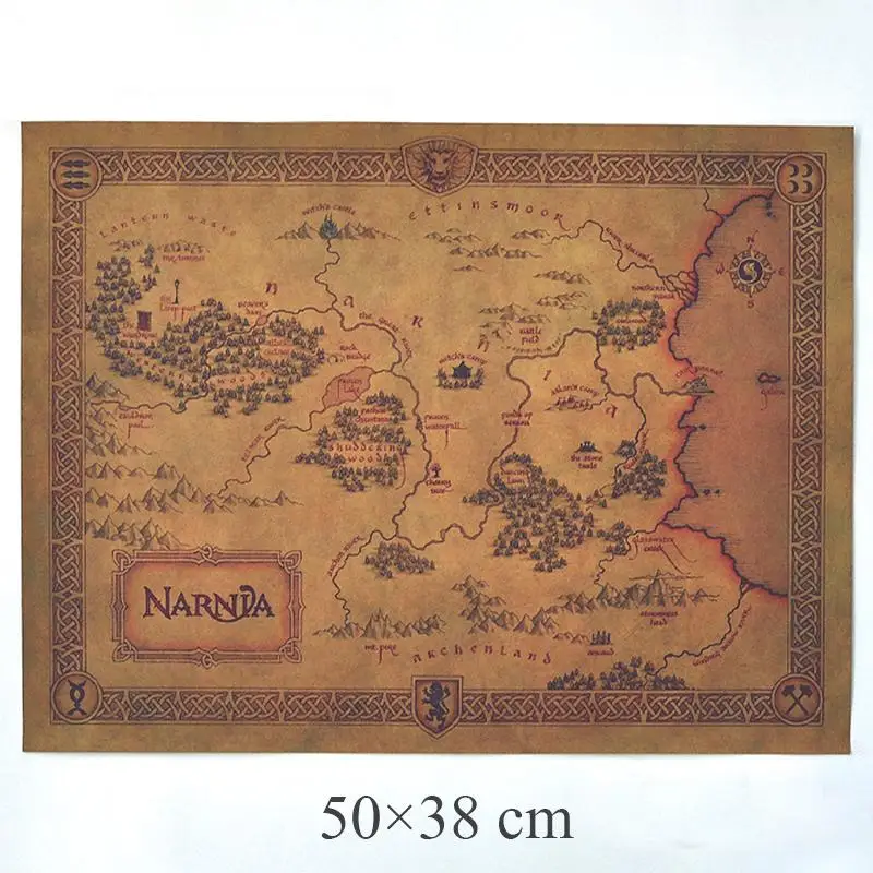 Nostalgia Retro Antique Map Vintage Movie Kraft Paper Poster Wall Antique Map Vintage Movie Kraft Paper