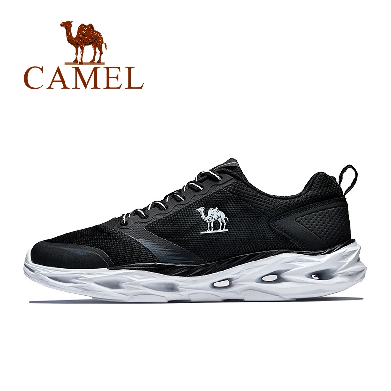 CAMEL/Женская дышащая обувь для бега; дышащие Спортивные кроссовки; обувь для марафона; женская дышащая обувь для прогулок - Цвет: Black