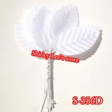 144 пучков = 1440 шт X Проводные белые листья, мини розовые листья на проволочном стержне, свадебные любимые, ремесло