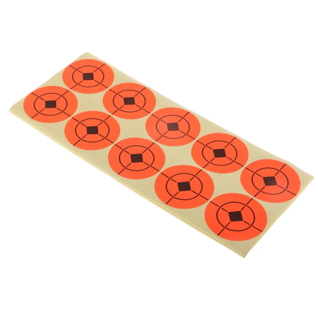 250pcs Shooting Paper Target Florescent Orange Self adhesive Target Stickers for Archery Bow Hunting Shooting Practice