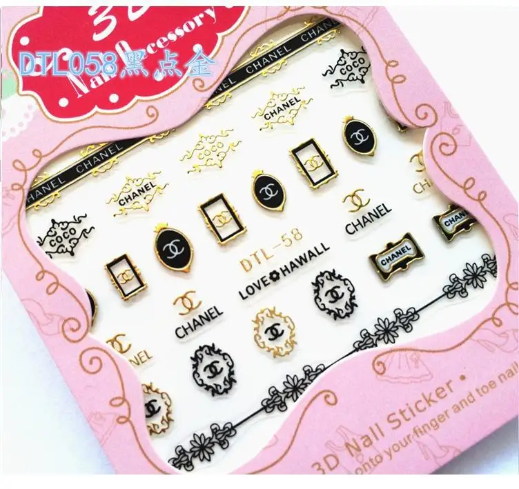 Minx Gold Nail Art Water Decals Metal Sticker Decorations Us 12 50 Lot Pieces
