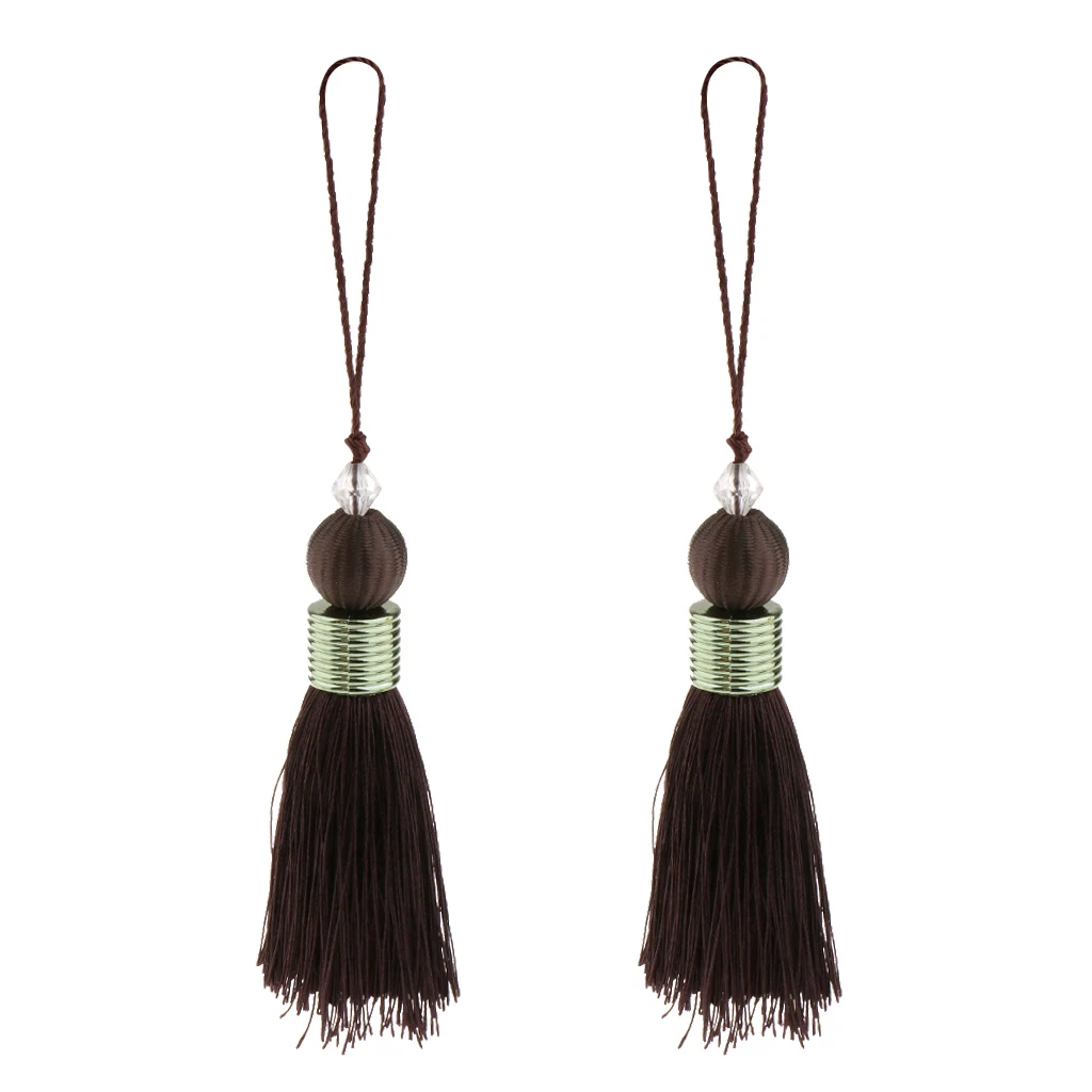 2pcs Pendant Bag Chain Key Decoration Home Decor Curtain Fashion  Long Silk Tassel DIY Window curtains Accessories