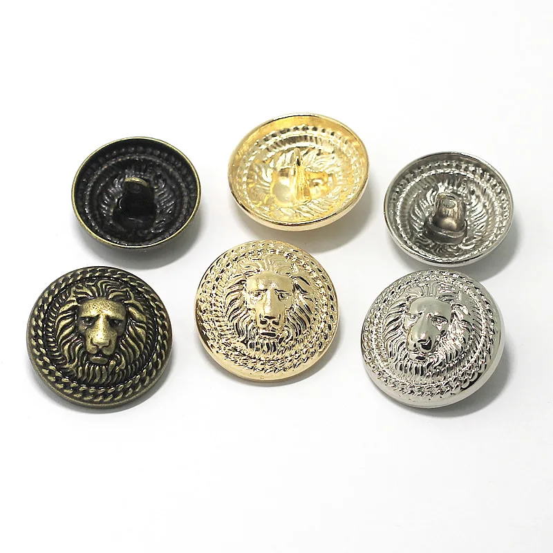 

New 5-color Metal Button Lion Head Coat Jacket / Shirt Decorative Button