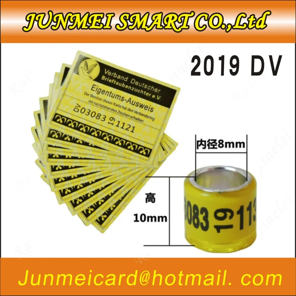 DV кольцо для лапки голубя с картами Кольца Птицы