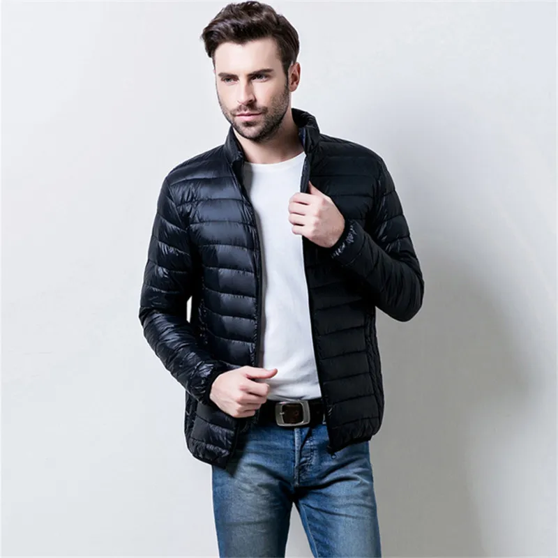 Winter Long Sleeve Down Jacket men Business Casual Down