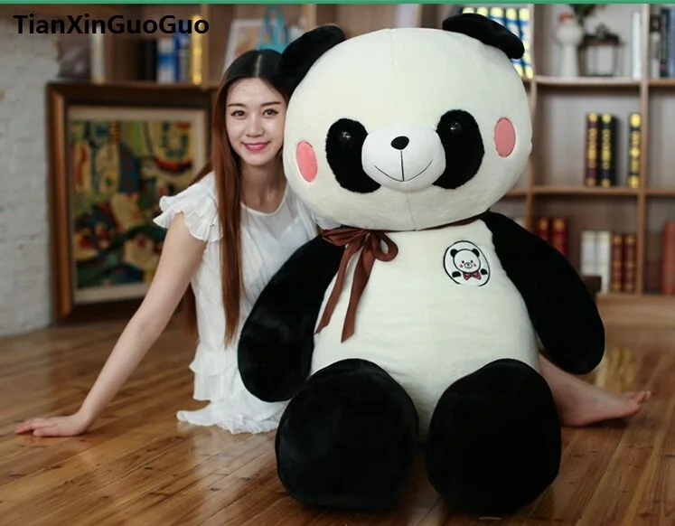 large-80cm-lovely-cartoon-panda-plush-toy-silk-belt-panda-soft-doll-throw-pillow-birthday-gift-b1253