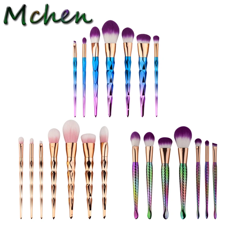 

Spiral Makeup Brushes set Mermaid Eyeshadow Powder Foundation Brush kit Professional Cosmetic Powder Eyebrow Shadow Make up Hot