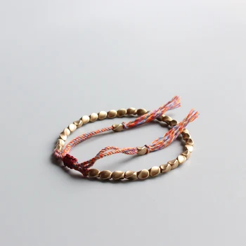 

Eastisan Handmade Tibetan Copper Beads Lucky Rope Bracelet & Bangles For Women Men Cotton Thread Bracelets Unique Jewelry Gift