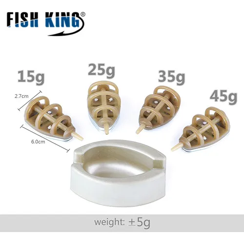 FISH KING 4 шт./лот план 15 г-45 г План B 35 г-65 г приманка-Фидер клетка карп рыболовные принадлежности приманка для кормушки карпа - Цвет: 15g25g35g45g