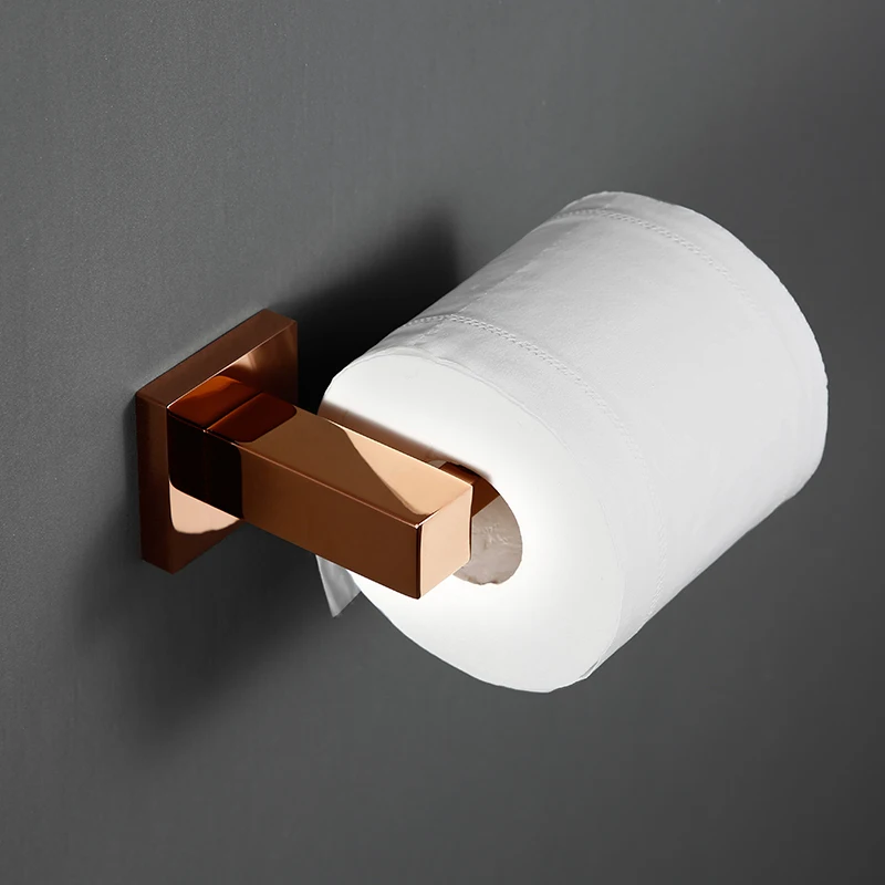 Preise Smesiteli Bad Zubehör Messing Platz Stil Rose Gold Schwarz Waschraum Wc Papierrolle Tissue halter Aufhänger Wand Montiert