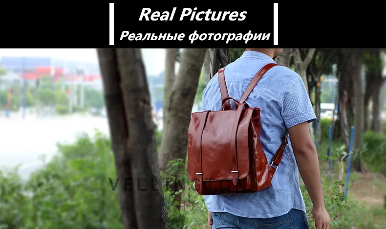 oil wax cow leather men backpack  (3)