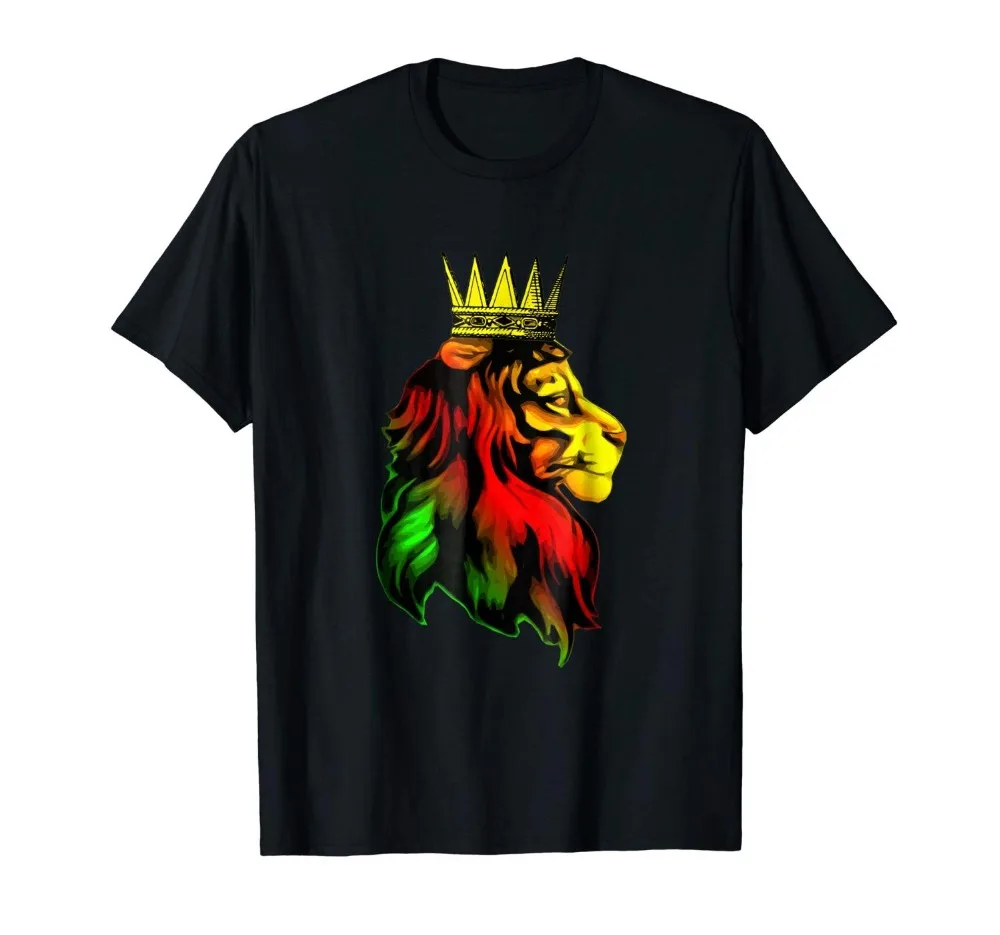 

T-Shirt 2019 Fashion Men REGGAE RASTA LION - Rastafarian - Jamaican - Music T-shirt
