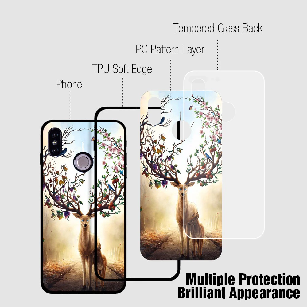 TOMKAS Glass Case On For Xiaomi Redmi 5 Plus Note 5 Pro 4X Animal Cover Case For Xiaomi Mi A1 8 Redmi Note 4X 5 Global TPU Cases TOMKAS Glass Case On For Xiaomi Redmi 5 Plus Note 5 Pro 4X Animal Cover Case For Xiaomi Mi A1 8 Redmi Note 4X 5 Global TPU Cases
