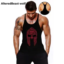 2017 Men Tank Tops Spartan Bodybuilding tank top gyms Fitness Men Vest Brand Clothing Sleeveless Shirts O-Neck tank top workout