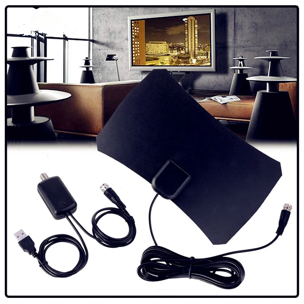 

AH-LINK 120 Miles TV Antena 1080P Digital HDTV Indoor TV Antenna With Amplifier Signal Booster Radius Surf Fox HD Mini Antennas