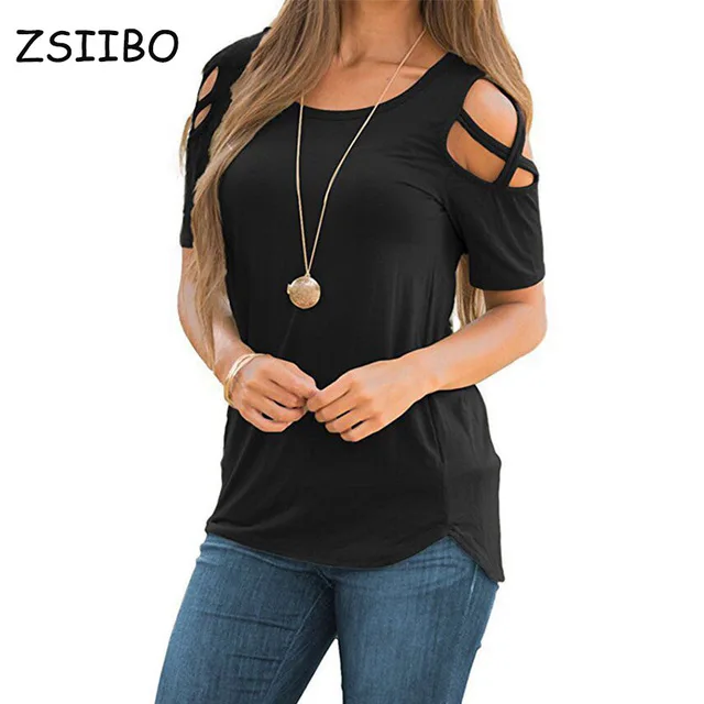 2018-Women-T-Shirt-Summer-Short-Sleeve-Tops-Strappy-Cold-Shoulder-Top-Tee-Women-Short-O.jpg_640x640