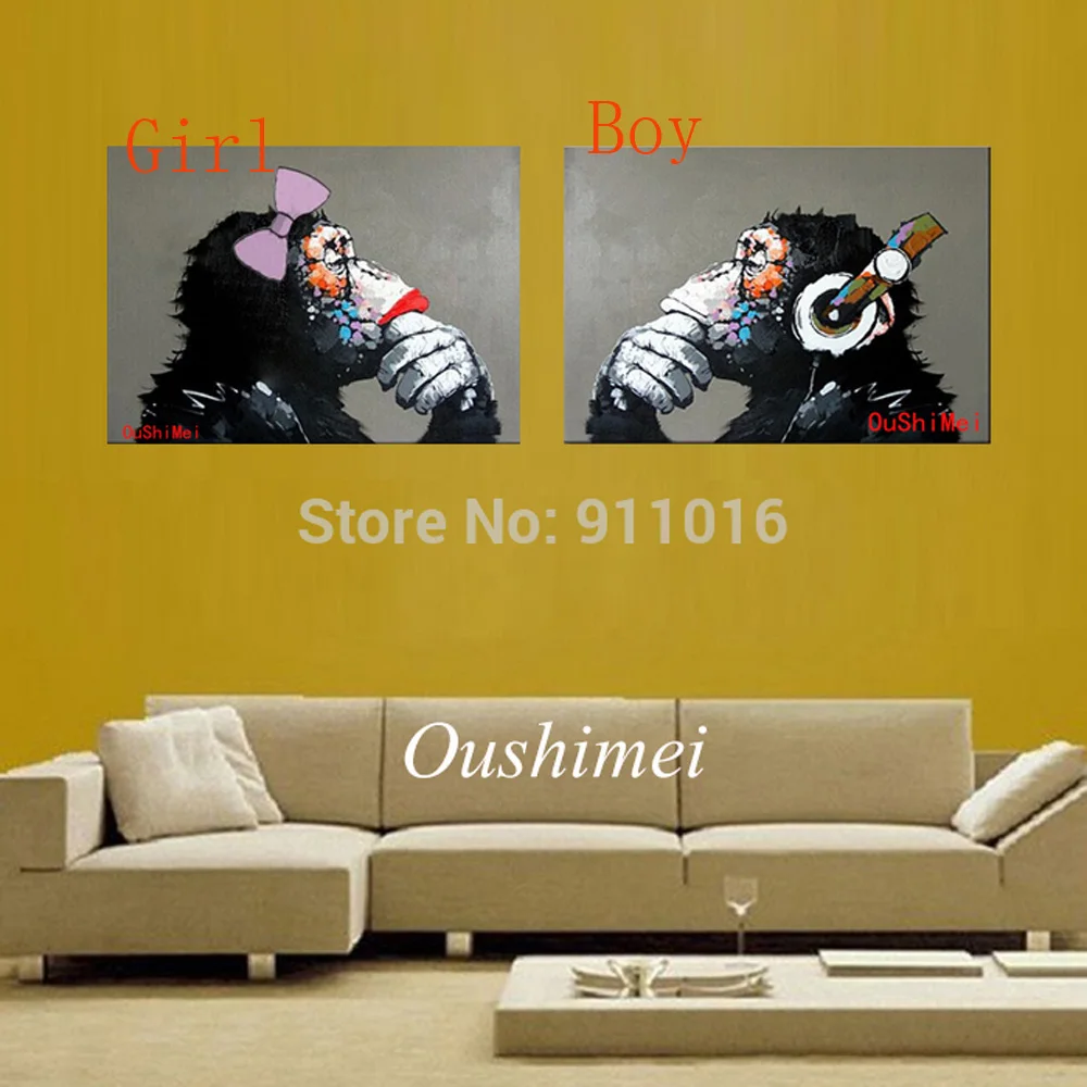 Online kaufen groÃhandel leinwand wandkunst affe aus china ...