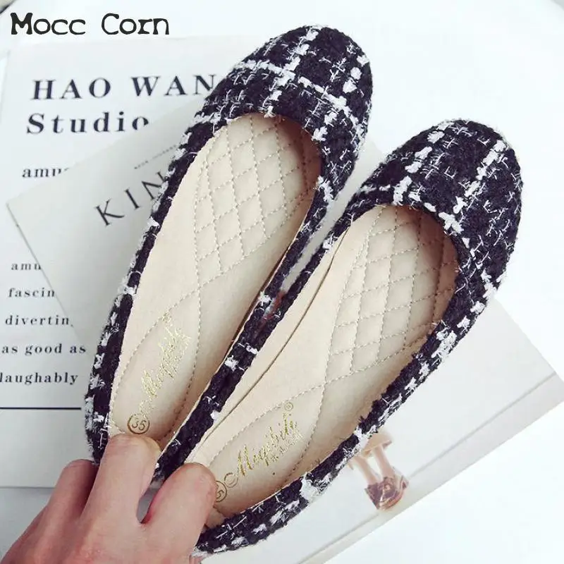 

2019 Women Flats Shoes Ballet Flats Fashion Slip On Loafers Sweet Summer Female Casual Shoes Plus Size 42 43 Breathable Footwear