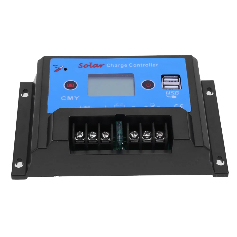 

CMY-2420 12/24V 20A USB LCD Display Smart Solar Regulator Charge Controller Temperature Compensation for Light Solor Systerm