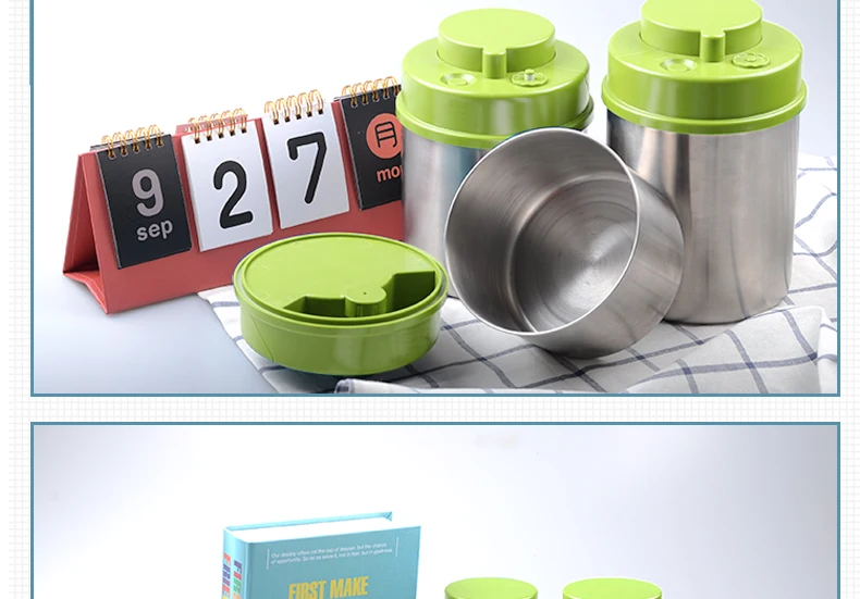 

Pumpable Type Vacuum Food Container-Stainless Steel-Transparent Lid Kitchen Storage Bottles Jars for coffee bean