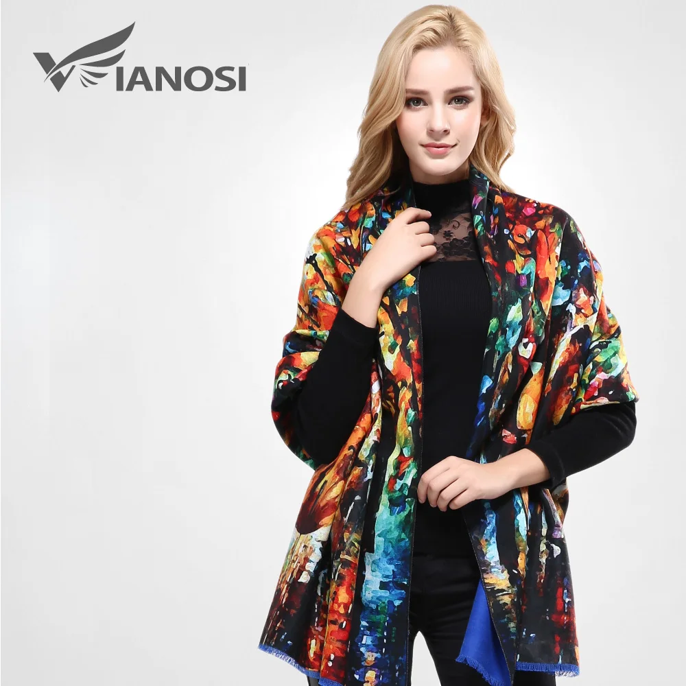 [VIANOSI] Women Scarf Wool Shawl Fashion Thicken Warm Wrap Printing...