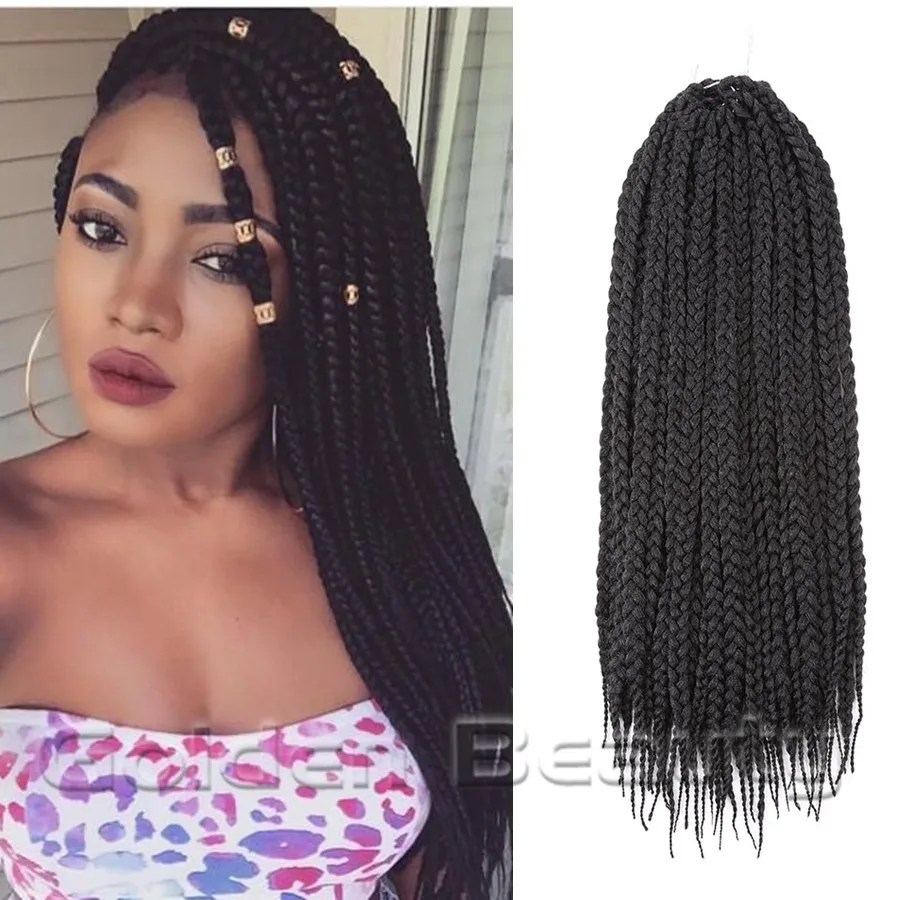 3X Box Braids Hairstyles 24 inch Long Jumbo Braid Synthetic Crochet ...