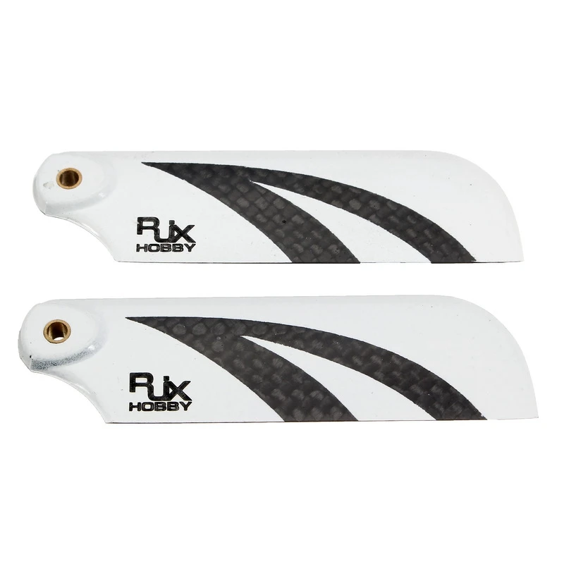 

RJX Black White 70mm Tail Carbon Fiber Blades B A Pair Version for 500 470 480 Helicopter