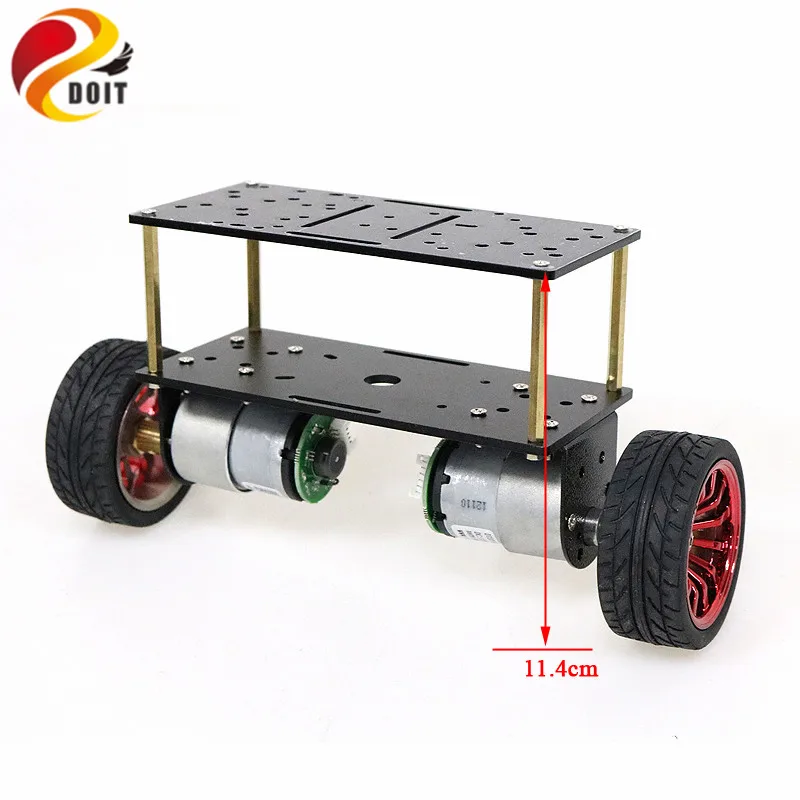 Double Plate 2wd Two Rounds of Self-balancing DC 12V Motor Car Two-wheel Balancing Car Smart Chassis Kit