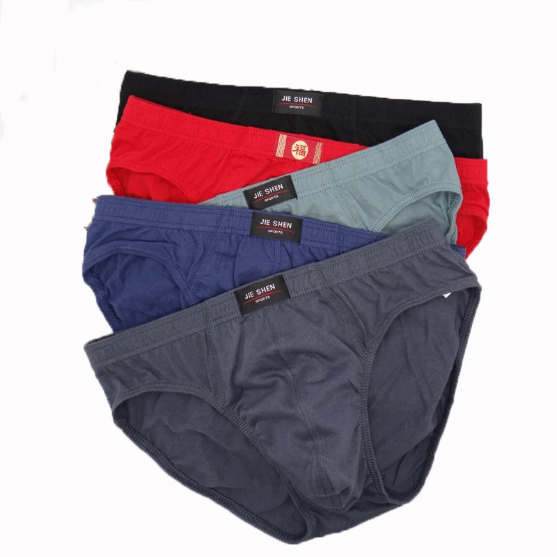 

Hot Men's 5 piece / set 100% Cotton Briefs male Briefs Comfortable Breathable Stretch Men's Underwear Free Shipping
