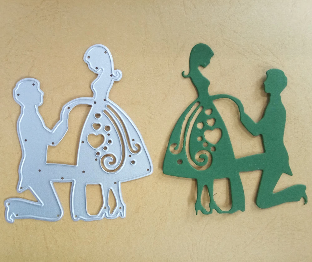 

ForeWan men women marriage metal cutting dies stencil for scrapbooking album card making new embossing craft die cut template