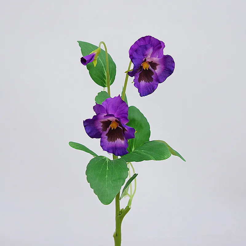 JAROWN Artificial Pansy Silk Flowers Moth Phalaenopsis Orchid Arrangement for Home Office Wedding Decoration (10)