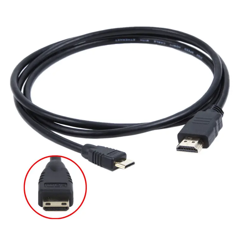 Mini HDMI-compatible A/V TV Video Cable Cord For Canon EOS