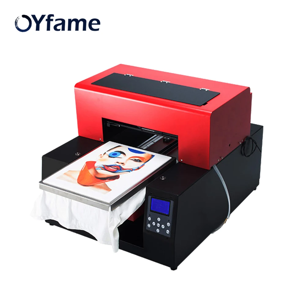 OYfame Automatic A3 Flatbed Printer Multicolor DTG T Shirt Printer for