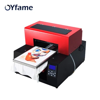 

OYfame Automatic A3 Flatbed Printer Multicolor DTG T-Shirt Printer for t Shirt Clothes Inkjet Printing Machine