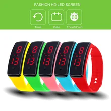 Fashion 11 color Men women red led watches Silicone Women’s Bracelet led watch LED Digital Girls Sports Wrist Watch