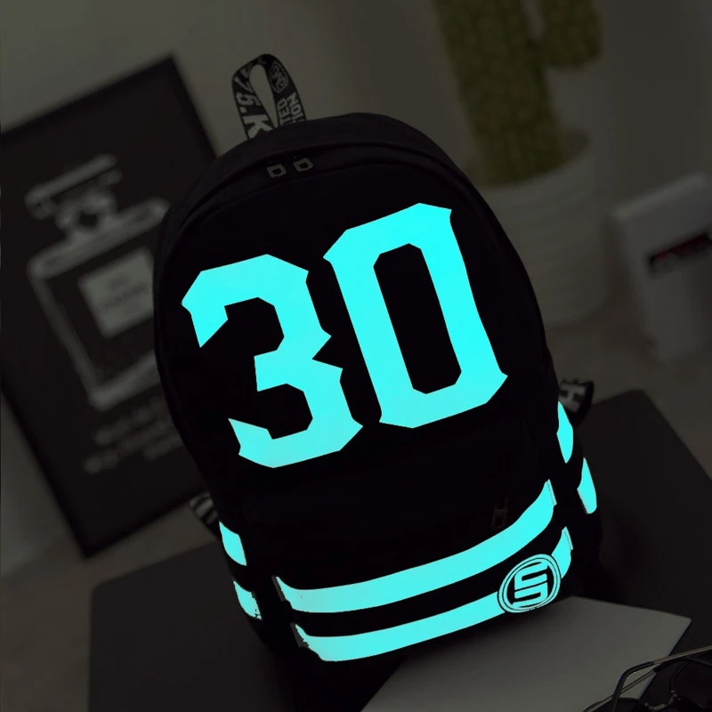 For Sales Luminous double shoulder pack large capacity backpack fashion canvas travel bag men and women college wind school students