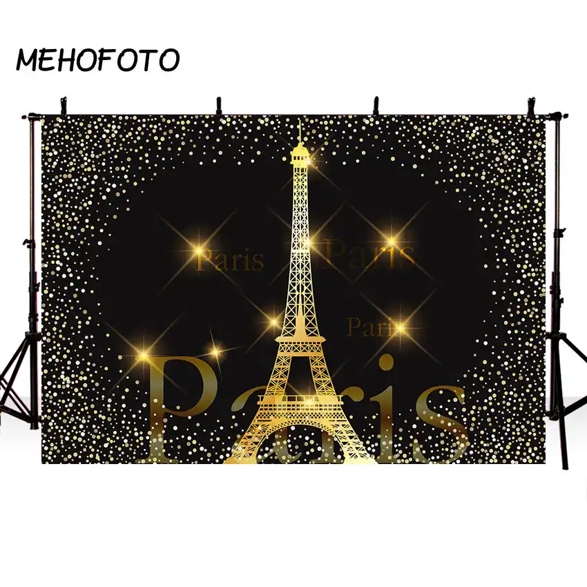 Scintillant Paris Tour Eiffel Theme Photographie Toile De Fond Anniversaire De Mariage Personnalise Decors Photographiques Pour Studio Photo Aliexpress