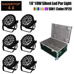 Gigertop Flightcase 6в1 DMX 512 RGBWAP 6в1 светодио дный неводостойкий светодиодный Пар свет диско лазер 25/40 градусов объектив Live Concert Show
