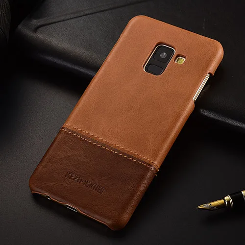 khaki Чехол для samsung Galaxy A8 KEZiHOME, роскошный, хит цвета, натуральная кожа, твердая задняя крышка для samsung A8 5,6 '', чехол для телефона s - Цвет: khaki