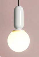 Современный скандинавский креативный красочный подвесной светильник для детской комнаты, светильник для детской спальни, простой светильник для ужина, кафе, ресторана - Цвет корпуса: Белый