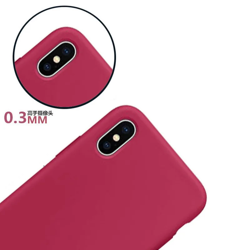 Funda de silicona líquida Original OCHGEP 8 para iPhone 7 Plus X/XS para iPhone X XS 7 8 fundas de teléfono con embalaje al por menor