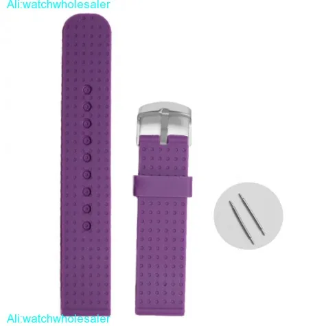 20mm Dark Voilet Color Silicone Jelly Rubber Lady Watch Band Straps WB1053D20JB