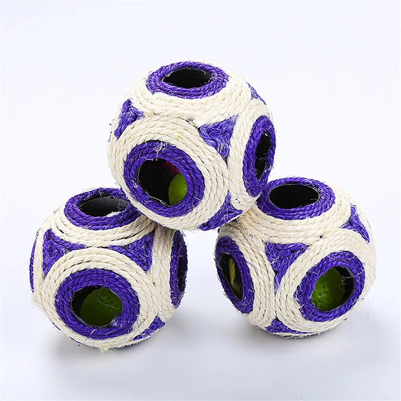 

Pet Dog Toys Extra-tough Sisal Ball Toy Funny Interactive Elasticity Ball Dog Chew Toys For Dog Tooth Clean Ball Of Food